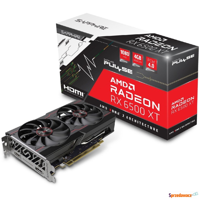 Sapphire Radeon RX 6500 XT Pulse 4GB GDDR6 - Karty graficzne - Nowy Dwór Mazowiecki