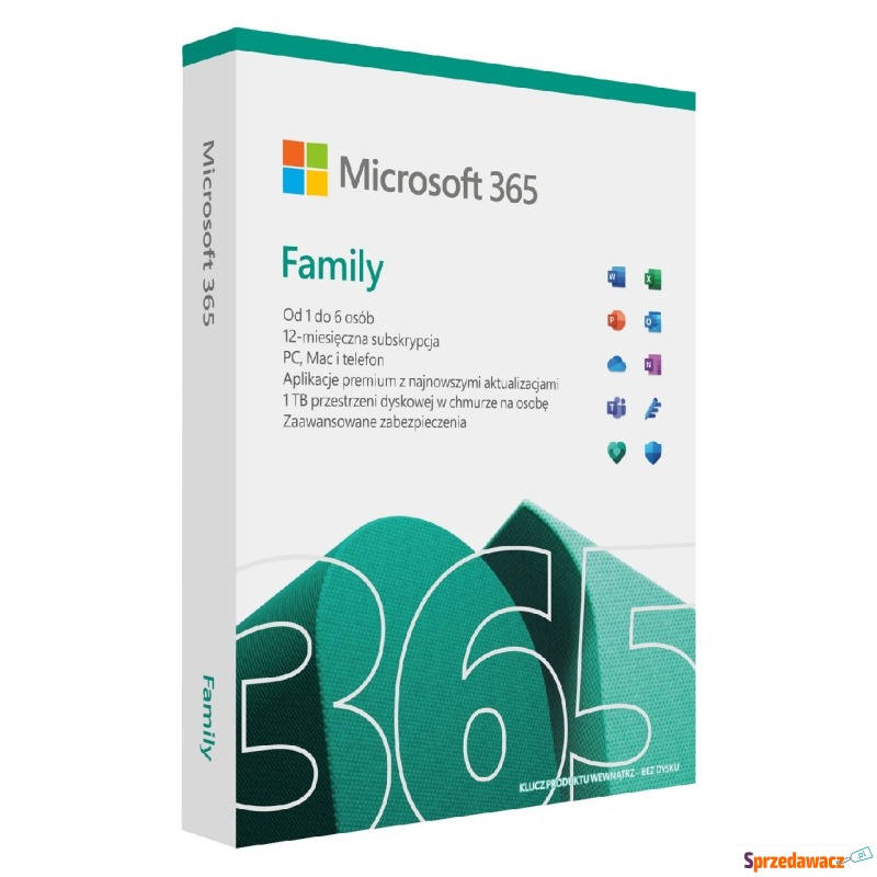 Microsoft 365 Family PL - licencja na rok - Biuro - Ostrowiec Świętokrzyski