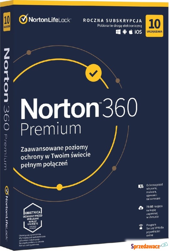 Norton 360 Premium BOX PL 10 - device - licencja... - Bezpieczeństwo - Chorzów