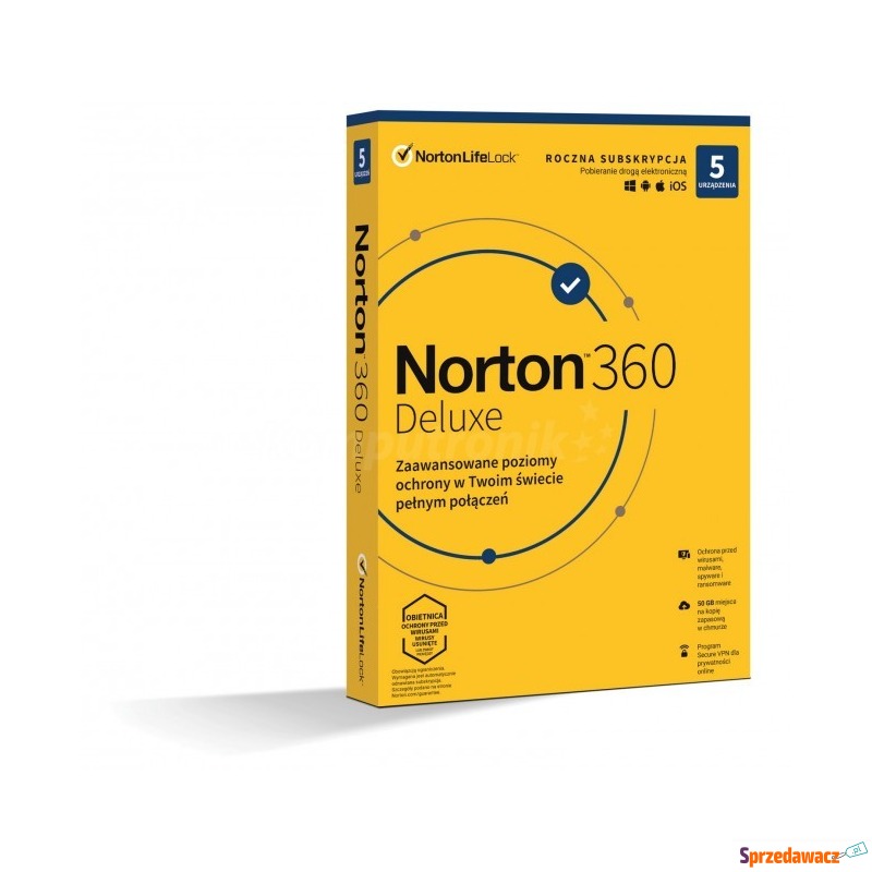 Norton 360 Deluxe BOX PL 5 - device - licencja... - Bezpieczeństwo - Ostrołęka