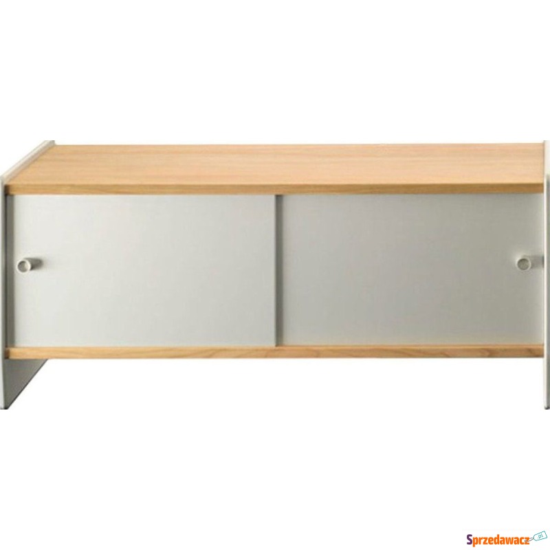 Szafka niska Theca 123 cm MDF aluminium wiśnia - Komody - Legnica