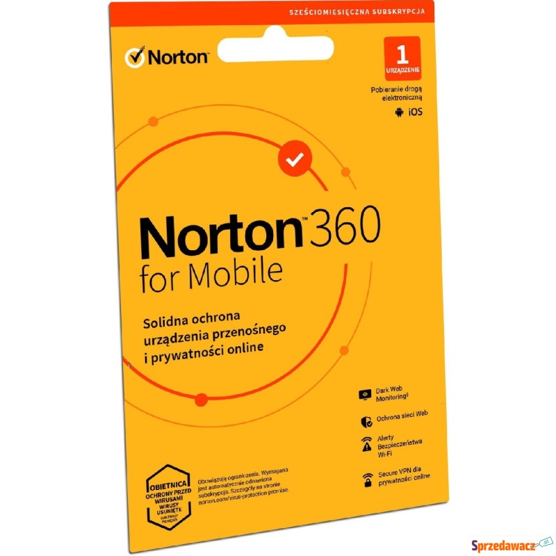 Norton 360 Mobile 1 - device - licencja na 6... - Bezpieczeństwo - Stargard Szczeciński