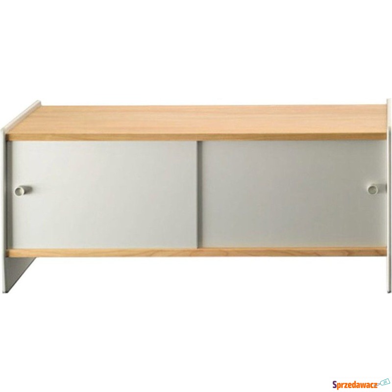 Szafka niska Theca 93 cm MDF aluminium wiśnia - Komody - Gdańsk