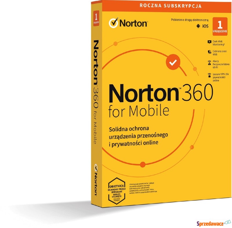 Norton 360 Mobile 1 - device - licencja na rok - Bezpieczeństwo - Elbląg