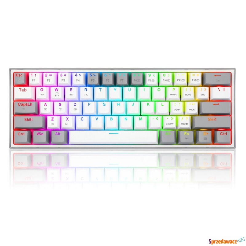 Redragon K616 Fizz PRO White/Grey Red Switch - Klawiatury - Toruń