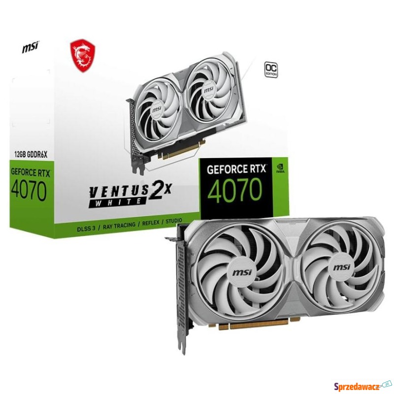 MSI GeForce RTX 4070 VENTUS 2X OC WHITE 12GB DLSS... - Karty graficzne - Police