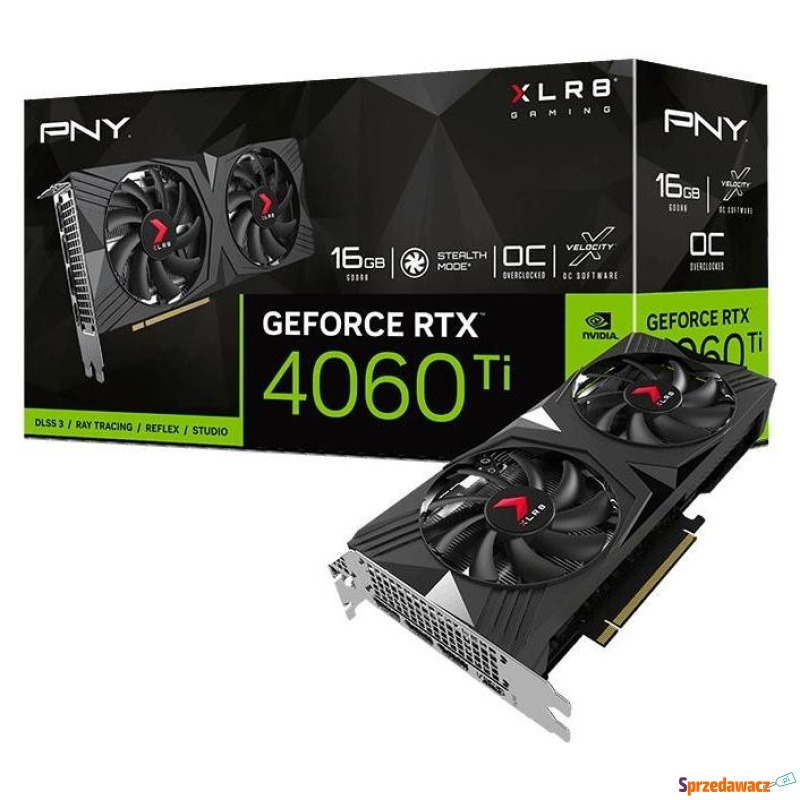 PNY GeForce RTX 4060 Ti VERTO Dual Fan OC 16GB... - Karty graficzne - Łowicz