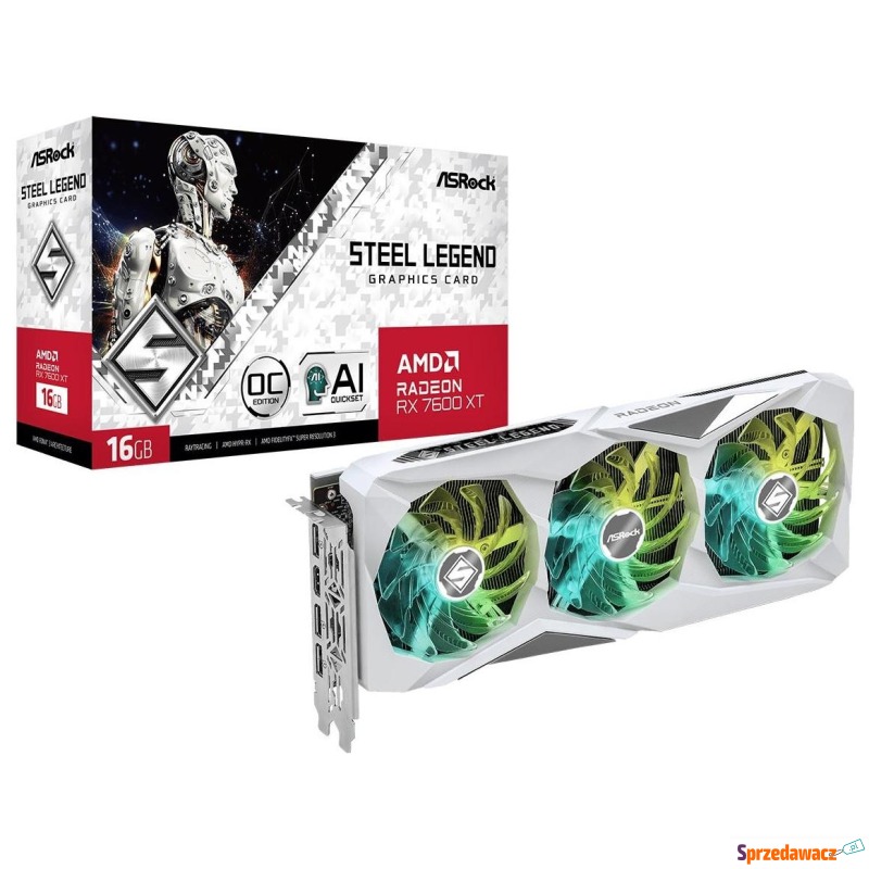 ASRock Radeon RX 7600 XT Steel Legend OC 16GB... - Karty graficzne - Brzeg