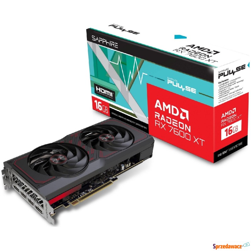 Sapphire Radeon RX 7600 XT Pulse 16GB GDDR6 - Karty graficzne - Poznań