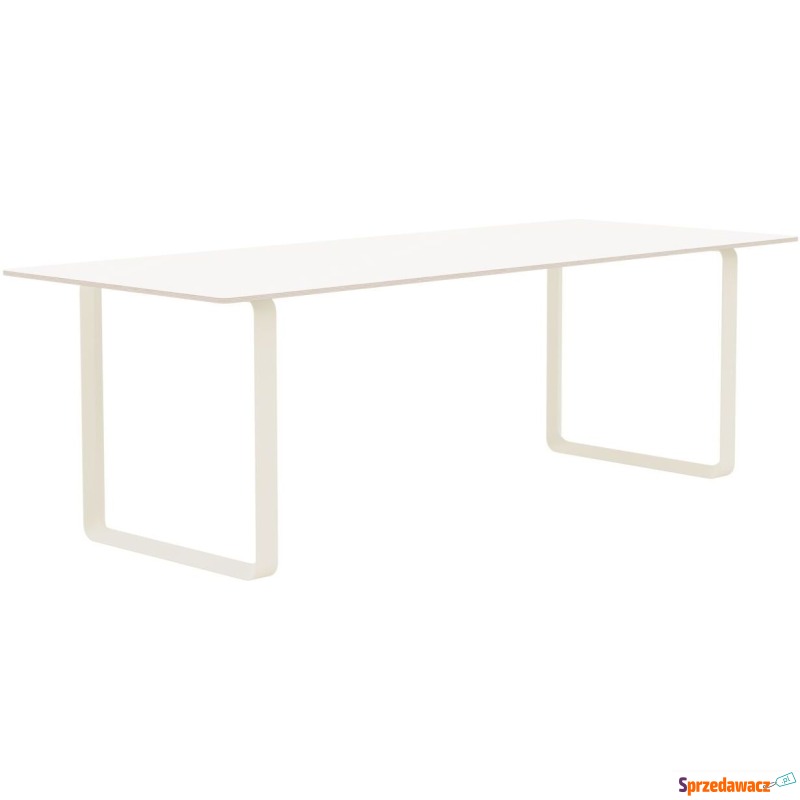 Stół Muuto 225 x 90 cm biały laminowany nogi... - Stoły kuchenne - Zielona Góra