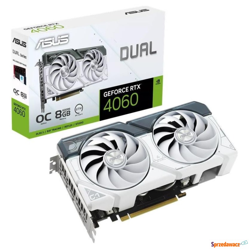 ASUS GeForce RTX 4060 DUAL OC WHITE 8GB DLSS 3 - Karty graficzne - Inowrocław