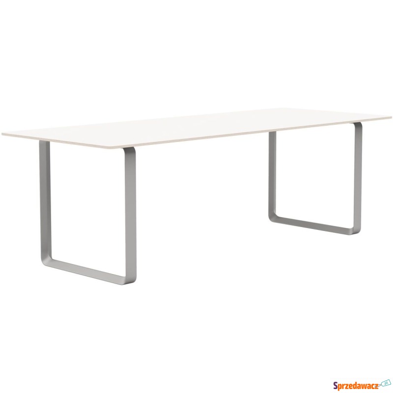 Stół Muuto 225 x 90 cm biały laminowany nogi szare - Stoły kuchenne - Przemyśl