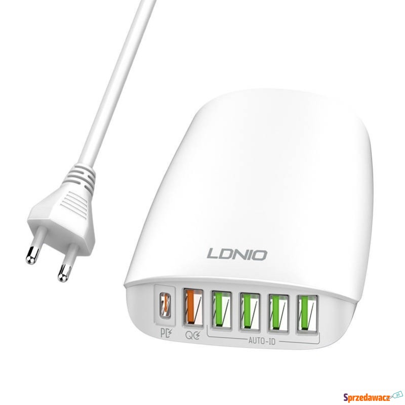 LDNIO A6573C EU 5USB, USB-C 65W + przewód zas... - Ładowarki sieciowe - Kielce