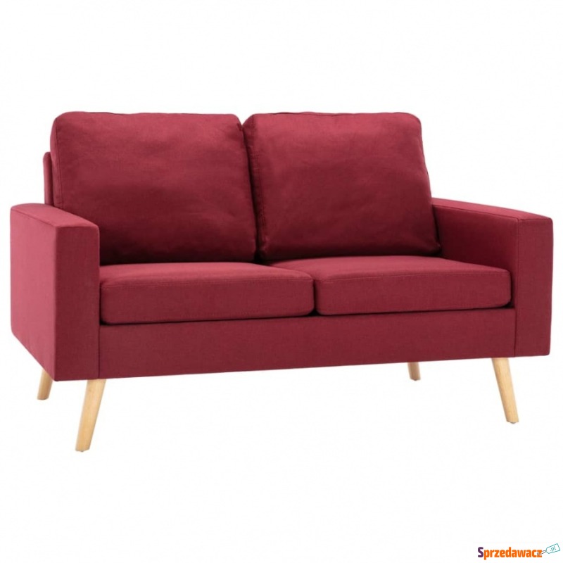 2-osobowa sofa, kolor czerwonego wina, tapice... - Sofy, fotele, komplety... - Konin