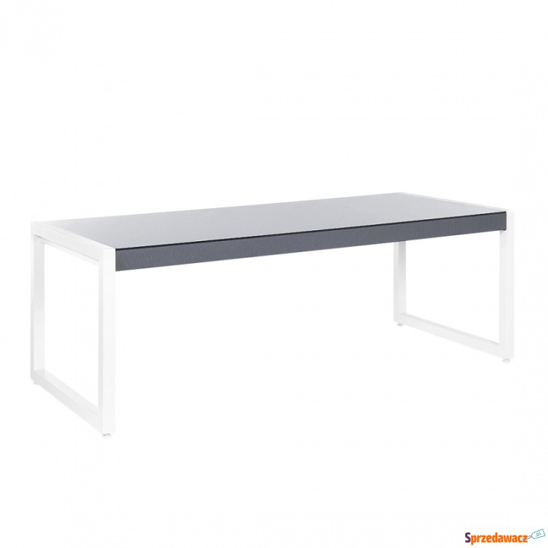 Stół ogrodowy aluminium szary/biały 210 x 90 cm... - Stoły, ławy, stoliki - Leszno