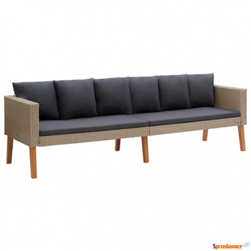 3-osobowa sofa ogrodowa z poduszkami, rattan PE,... - Fotele, sofy ogrodowe - Łódź