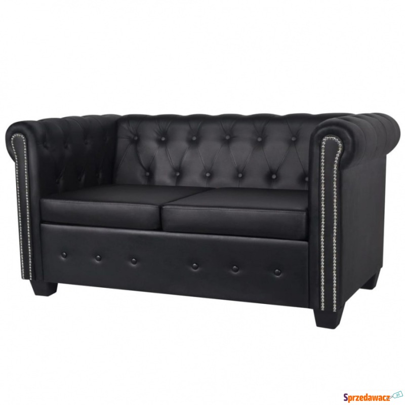 Sofa 2-osobowa w stylu Chesterfield, sztuczna... - Sofy, fotele, komplety... - Bielany Wrocławskie