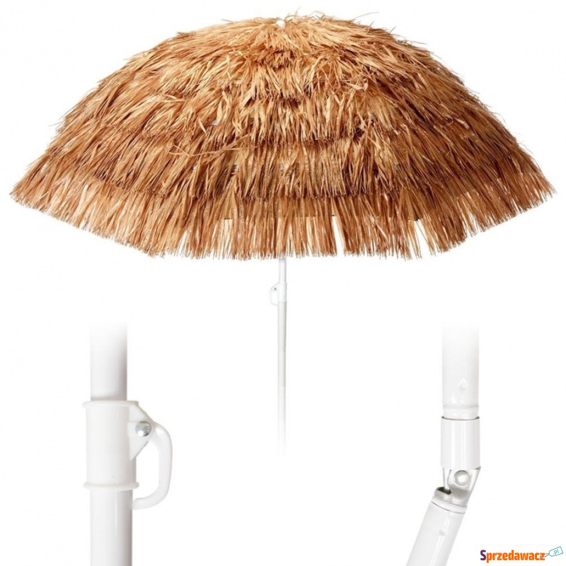 Parasol plażowy ogrodowy hawajski rafia 155 cm - Parasole, markizy, żagle - Kalisz