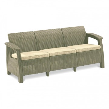 Sofa 182x70x79cm Bazkar Corfu Love Seat Max Cappuccino/beż