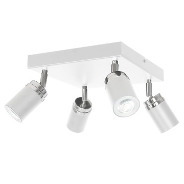 Luminex Reno 5139 plafon lampa sufitowa spot 4x8W GU10 biały chrom