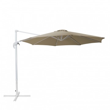 Parasol ogrodowy Ø300 cm mokka/biały Inzerillo