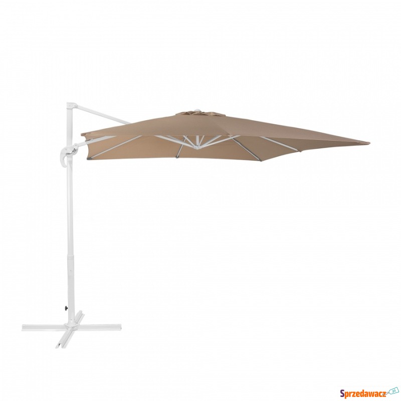 Parasol ogrodowy 250 x 250 x 235 cm mokka/biały... - Parasole, markizy, żagle - Żukowo