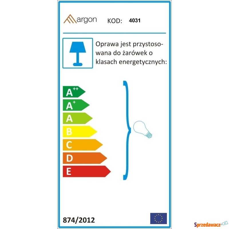 Argon Livia 4031 lampa wisząca zwis 1x7W E14 IP44... - Lampy wiszące, żyrandole - Starachowice