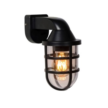 Lucide Lewis 29899/01/30 kinkiet zewnętrzny lampa ścienna ogrodowa IP44 1x60W E27 czarny