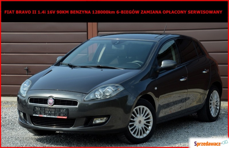 Fiat Bravo II 1.4i 16V 90KM Benzyna 128tys km... - Samochody osobowe - Zamość