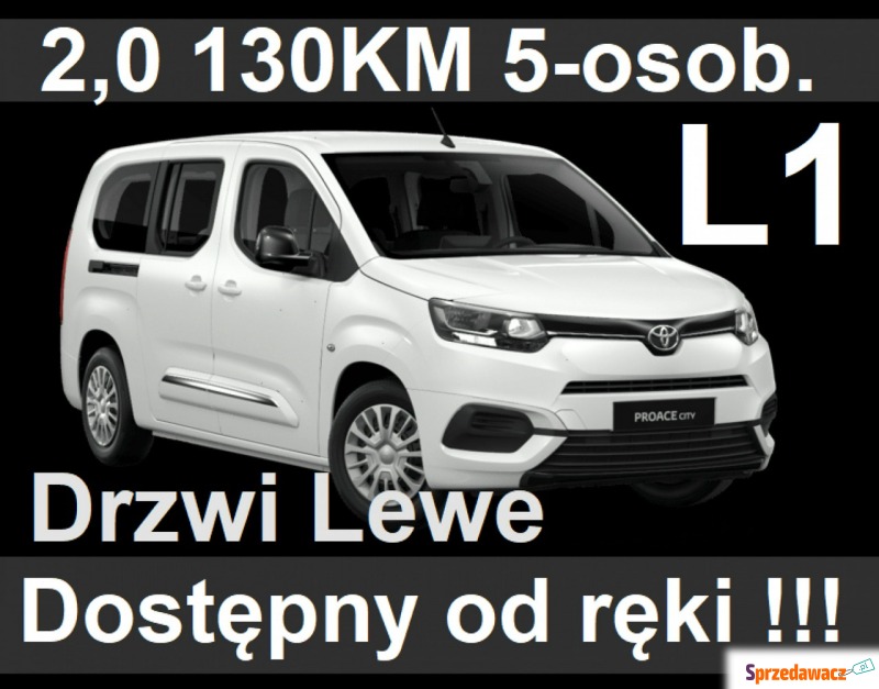 Toyota Proace City Verso - L1 1,5 130KM Long... - Samochody osobowe - Szczecinek