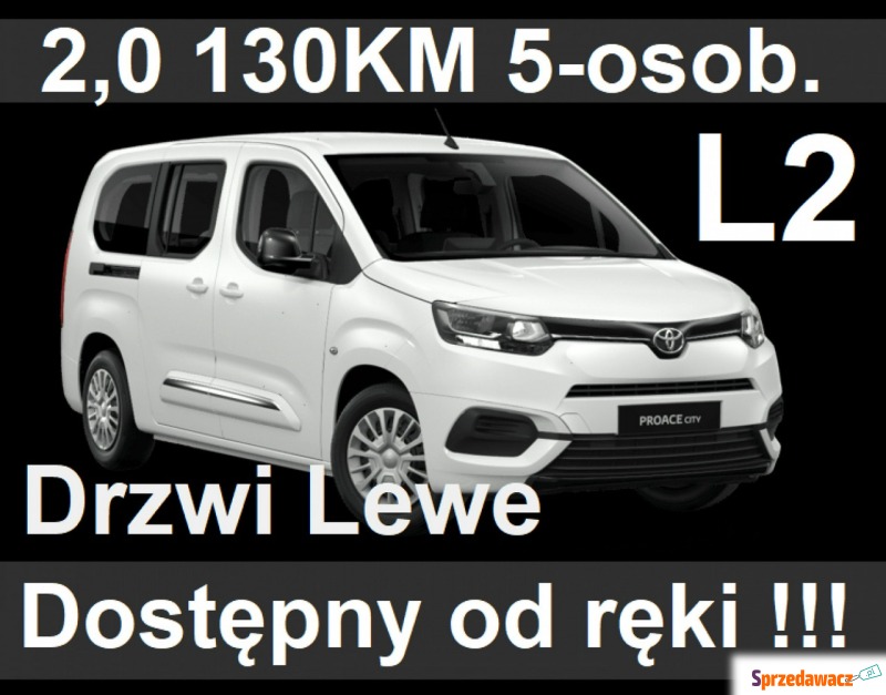 Toyota Proace City Verso - L2 1,5 130KM Long... - Samochody osobowe - Szczecinek