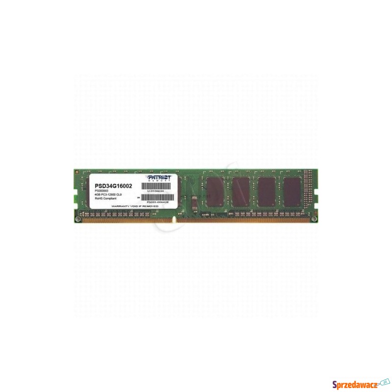 Pamięć Patriot Memory PSD34G16002 (DDR3 ECC; 1... - Pamieć RAM - Radom