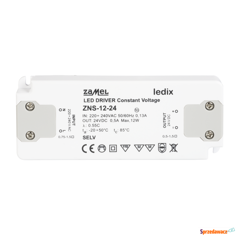 Zasilacz LED Zamel Ledix LDX10000148 ZNS-12-24... - Pozostałe oświetlenie - Chorzów