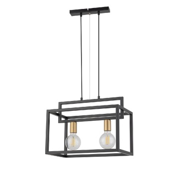 Sigma Vigo 32439 Lampa wisząca zwis oprawa 2x60W E27 czarno-złota