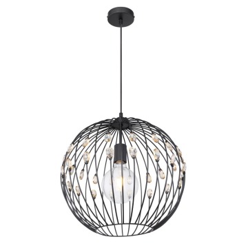 Globo Hanako 16029H1 lampa wisząca zwis 1x60W E27 czarna