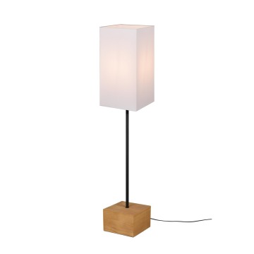 Trio Rl Woody R40171030 lampa stojąca podłogowa 1x60W E27 biała/drewniana