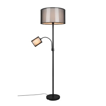 Trio Burton 411400232 lampa stojąca podłogowa 1x60W E27 czarna