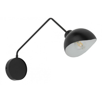 Sigma Roy 32435 kinkiet lampa ścienna na wysięgniku metalowy pająk klosz 1x60W E27 czarny