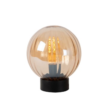 Lucide Monsaraz 45593/01/62 lampa stołowa lampka 1x40W E27 bursztynowa/czarna