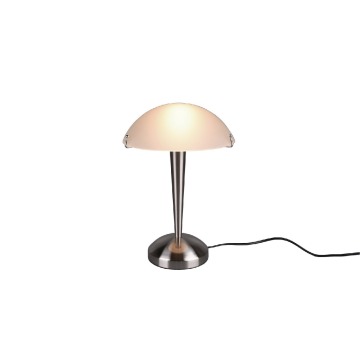 Trio RL Pilz II R59261007 lampa stołowa lampka 1x40W E14 nikiel/biała