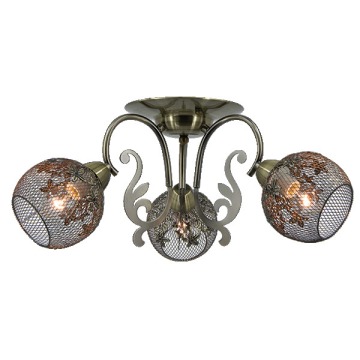 Elem Perla 8976/3 21QG plafon lampa sufitowa 3x60W E27 mosiądz