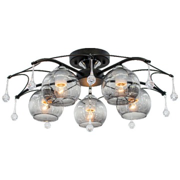 Elem Ankara 1985/5 BL 8C plafon lampa sufitowa 5x60W E27 czarny/dymiony