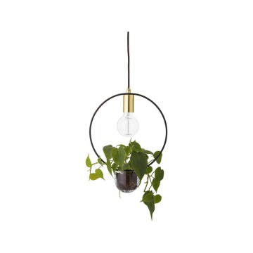 Scandiliving Flowerpot 68801023 lampa wisząca zwis 1x40W E27 z doniczką złoty/szkło - wysyłka w 24h