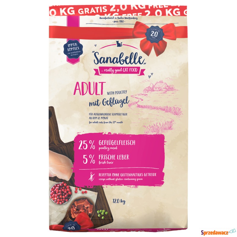 Sanabelle Adult, kurczak - 10 + 2 kg gratis! - Karmy dla kotów - Gorzów Wielkopolski