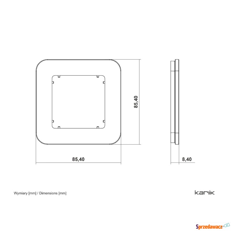 Ramka pojedyncza Karlik Icon 28-0-IRSZ-1 uniw... - Przełączniki, włączniki - Bielsko-Biała
