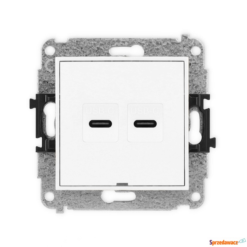 Gniazdo 2xUSB Karlik Icon IGUSBBO-8 C-C, podwójne... - Wtyki, gniazda, prze... - Grudziądz