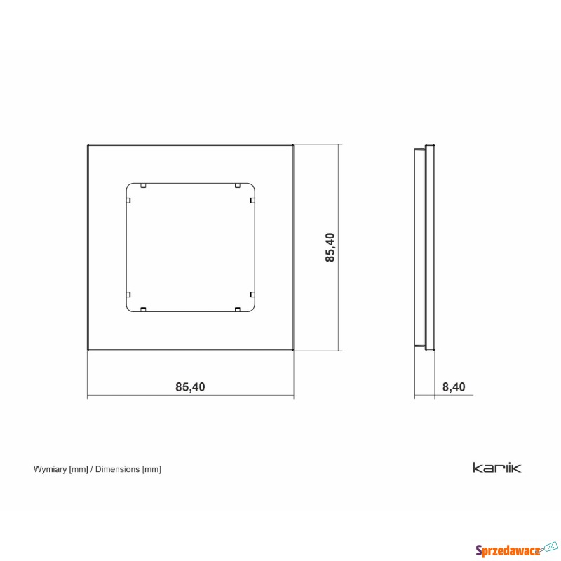 Ramka pojedyncza Karlik Icon 0-12-IRSK-1 uniw... - Przełączniki, włączniki - Bielsko-Biała