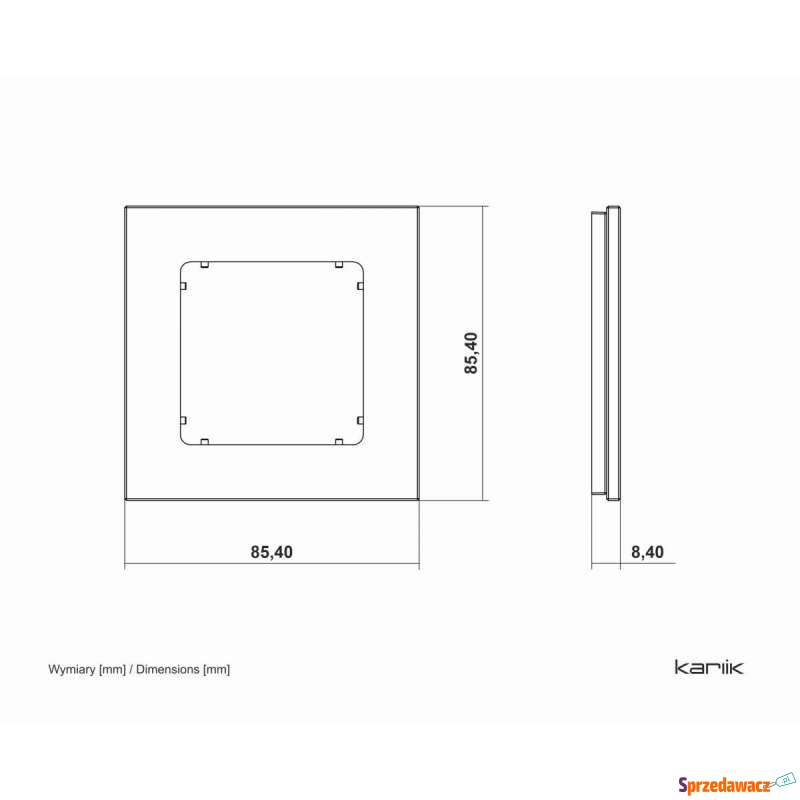Ramka pojedyncza Karlik Icon 15-0-IRSK-1 uniw... - Przełączniki, włączniki - Konin
