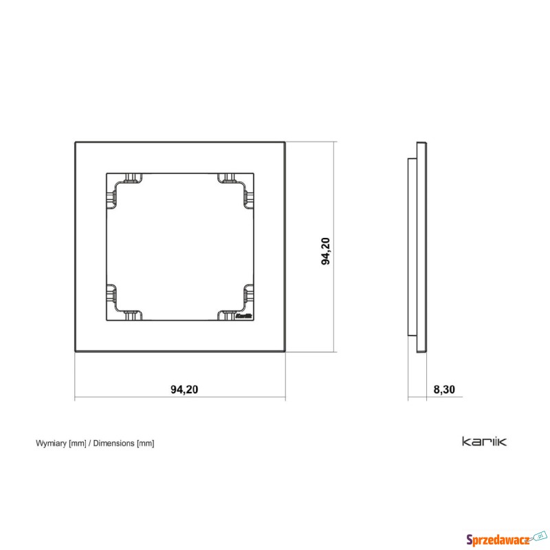 Ramka pojedyncza Karlik Deco 12-11-DRA-1 uniw... - Przełączniki, włączniki - Tarnów