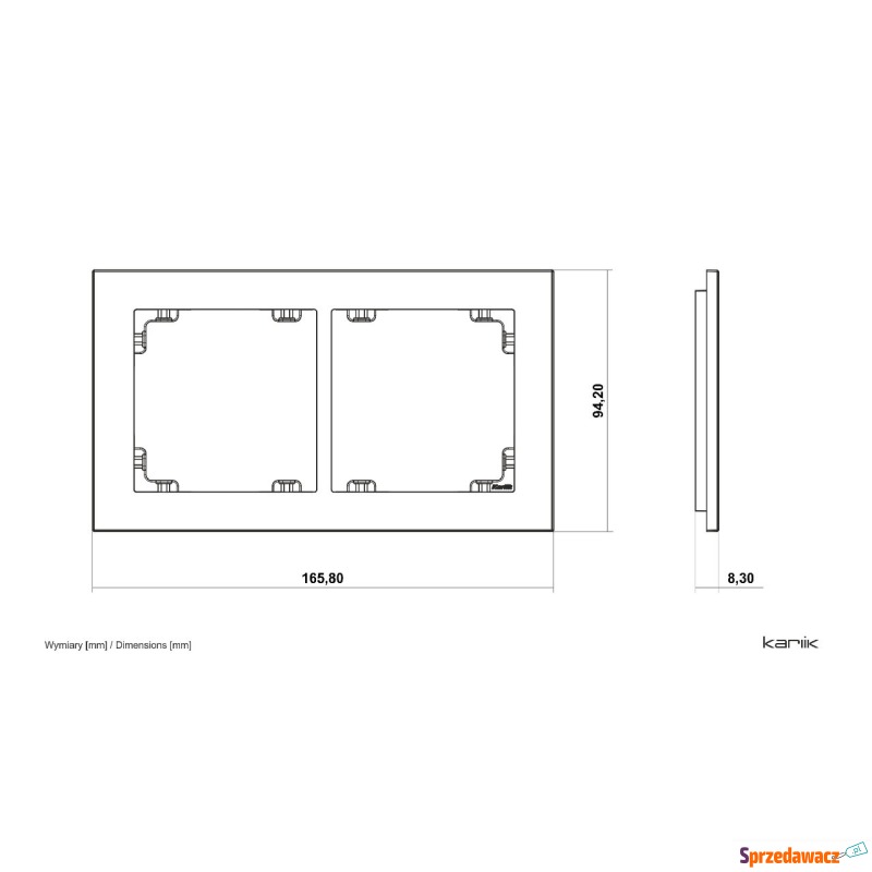 Ramka podwójna Karlik Deco 7-0-DRA-2 uniwersalna... - Przełączniki, włączniki - Zielona Góra